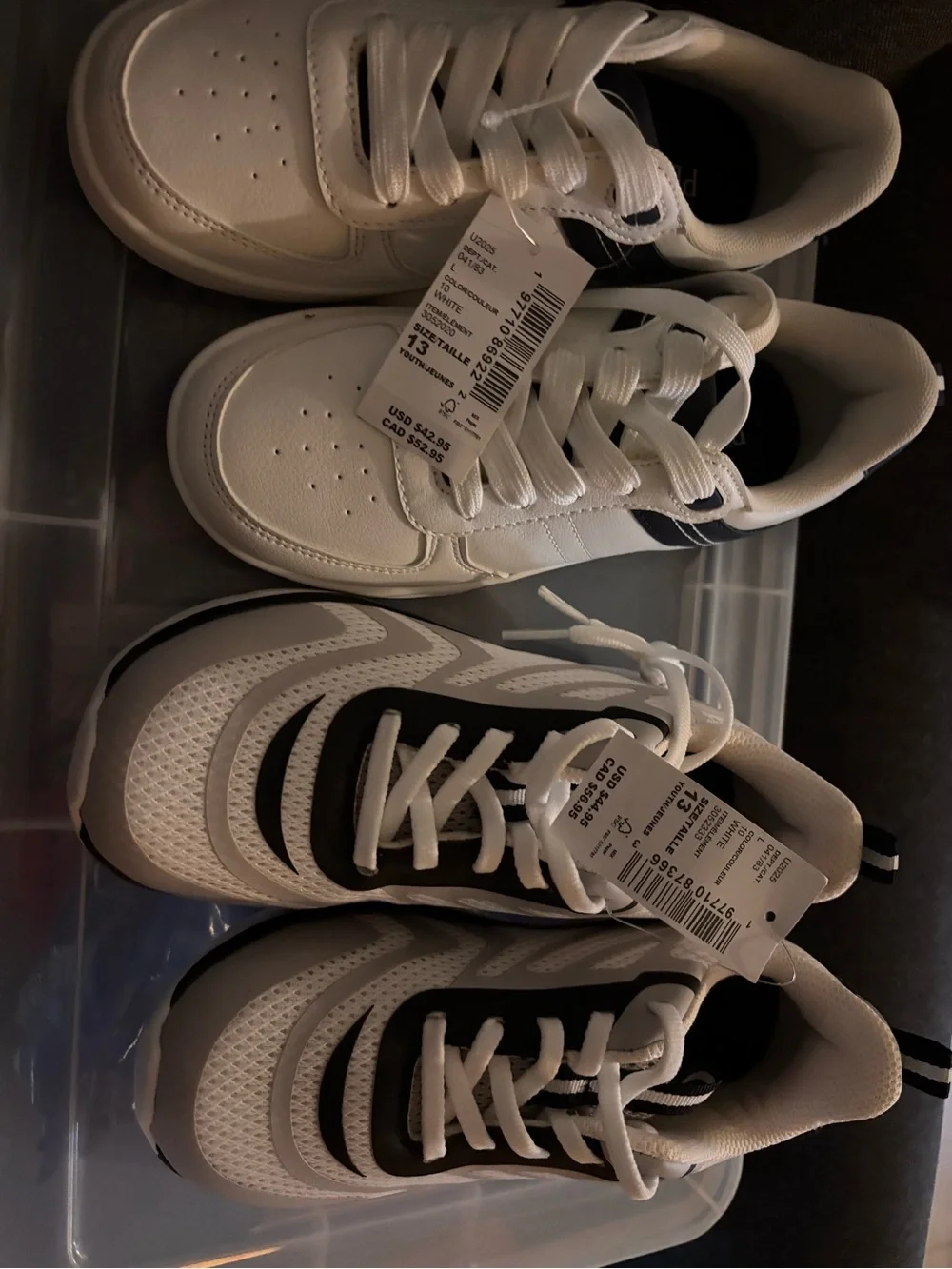 The Children's Place White and Gray Kids Sneakers